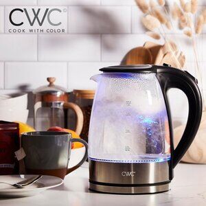 COOK WITH COLOR Electric Tea Kettle, 1.8L Cordless Hot Water Boiler